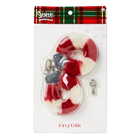 Candy Cane Striped Furry Handcuffs