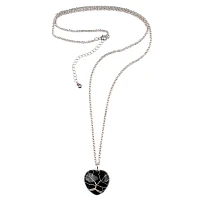Onyx Cage Stone Heart Necklace