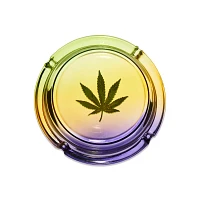 Ombre Weed Leaf Stash Jar and Ashtray Set - 4.6 oz