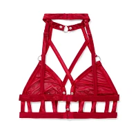 Strappy Red Mesh Bralette