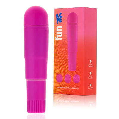 Fun AF Pink Waterproof Interchangeable Massager - 4 Inch