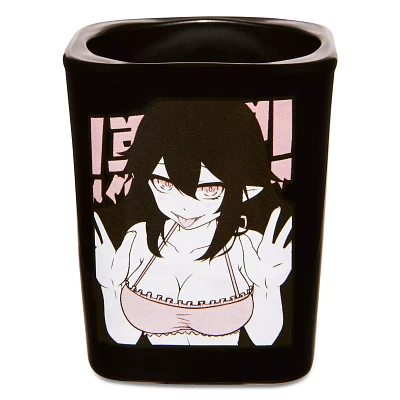 Pink Bra Girl Square Shot Glass - Bad Habits