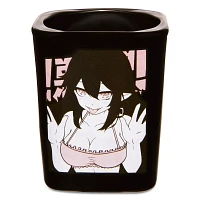 Pink Bra Girl Square Shot Glass - Bad Habits
