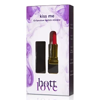 Kiss Me 10-Function Waterproof Rechargeable Lipstick Vibrator 3.6 Inch - Hott Love