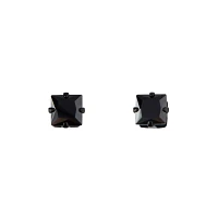 All Black CZ Square Stud Earrings - 20 Gauge