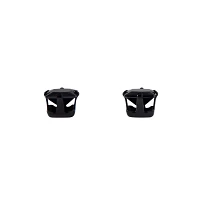 All Black CZ Square Stud Earrings - 20 Gauge