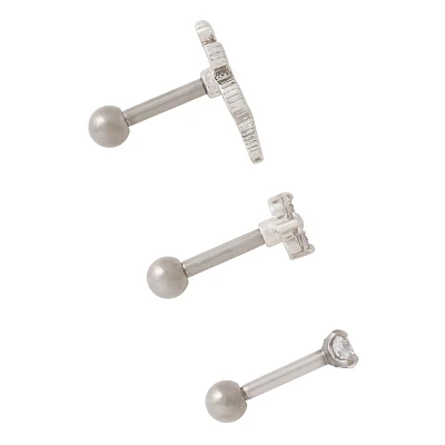 Multi-Pack Snake Cartilage Earrings 3 Pack - 16 Gauge