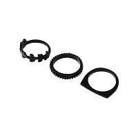 Multi-Pack Spike Skull and Wing Rings - 9 Pack