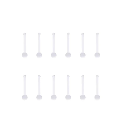 Multi-Pack Bone Nose Ring Retainers 12 Pack - 18 Gauge