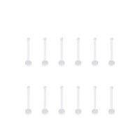 Multi-Pack Bone Nose Ring Retainers 12 Pack - 18 Gauge