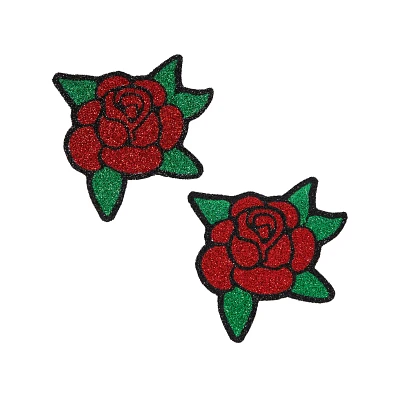 Glitter Rose Nipple Pasties