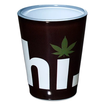 Hi Weed Leaf Shot Glass - 1.5 oz