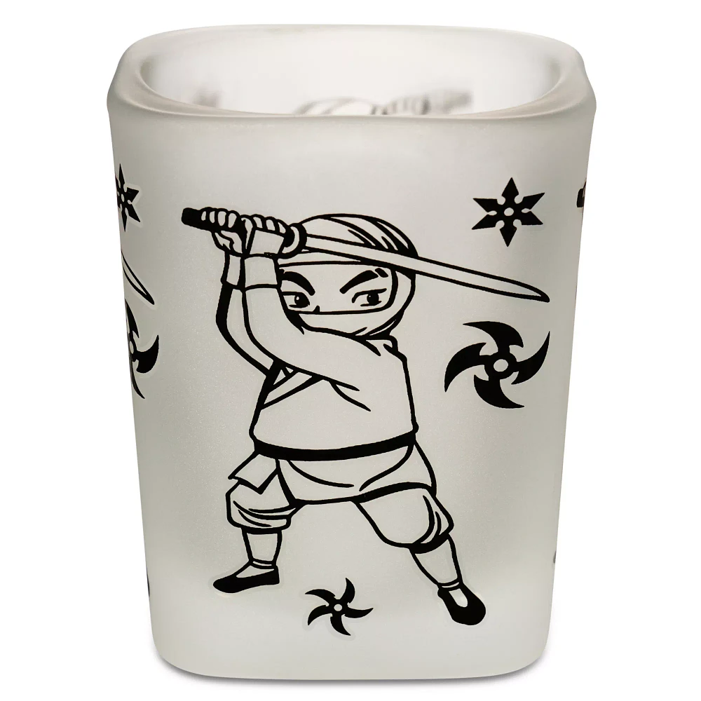 Square White Ninja Shot Glass - 2 oz.