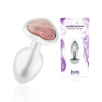 Crystal Passion Rose Quartz Butt Plug 3 Inch - Hott Love