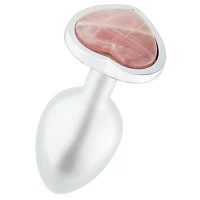 Crystal Passion Rose Quartz Butt Plug 3 Inch - Hott Love