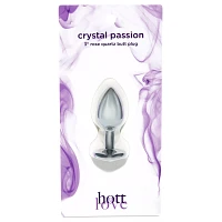 Crystal Passion Rose Quartz Butt Plug 3 Inch - Hott Love