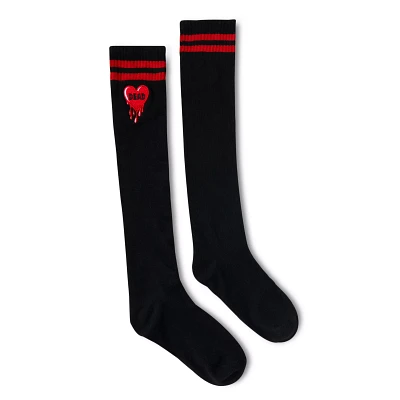 Dead Heart Striped Knee High Socks