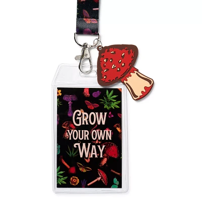 Mushroom Grow Your Own Way Lanyard