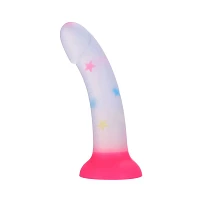 Glow in the Dark Star Struck Suction Cup Confetti Dildo 7.5 Inch - Hott Love Extreme