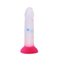 Glow in the Dark Star Struck Suction Cup Confetti Dildo 7.5 Inch - Hott Love Extreme