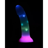 Glow in the Dark Star Struck Suction Cup Confetti Dildo 7.5 Inch - Hott Love Extreme