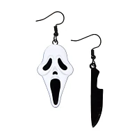 Ghost Face Knife Dangle Earrings
