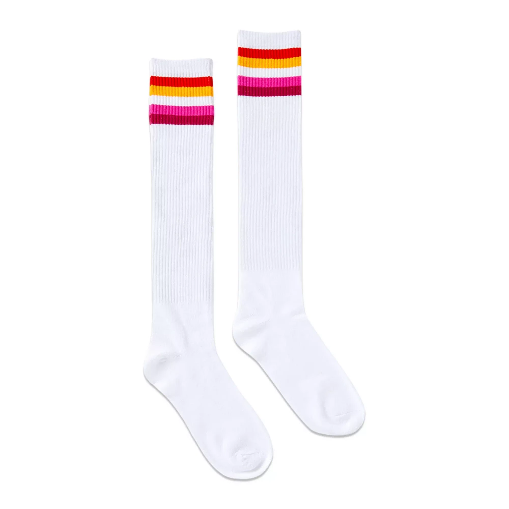 Lesbian Flag Knee High Socks