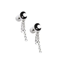 Crescent Moon Dangle Fake Plugs - 18 Gauge
