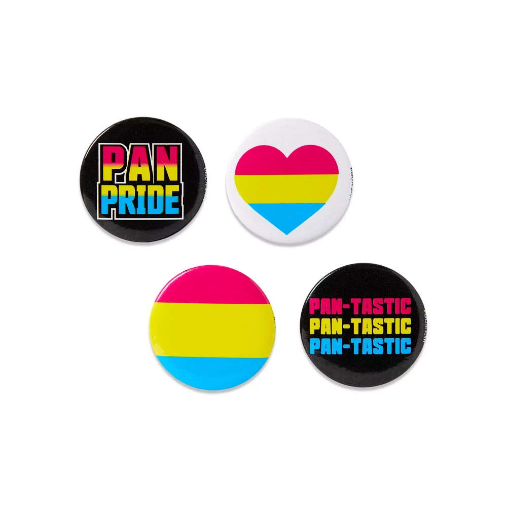 Pansexual Pride Buttons - 4 Pack
