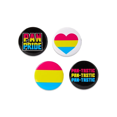 Pansexual Pride Buttons - 4 Pack