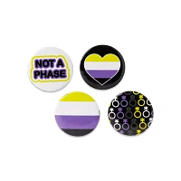 Nonbinary Pride Buttons - 4 Pack