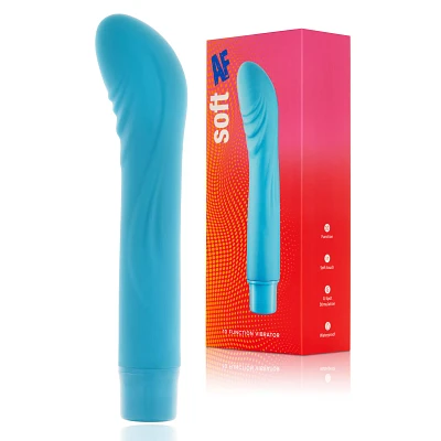 Soft AF Blue 10-Function Waterproof G-Spot Vibrator - 7.7 Inch