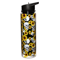 Sunflower Skull Water Bottle - 18 oz.