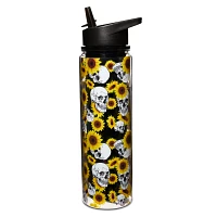 Sunflower Skull Water Bottle - 18 oz.