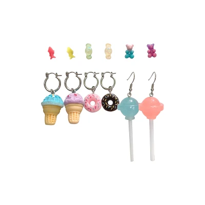 Multi-Pack Sweet Treat Dangle and Stud Earrings - 6 Pair