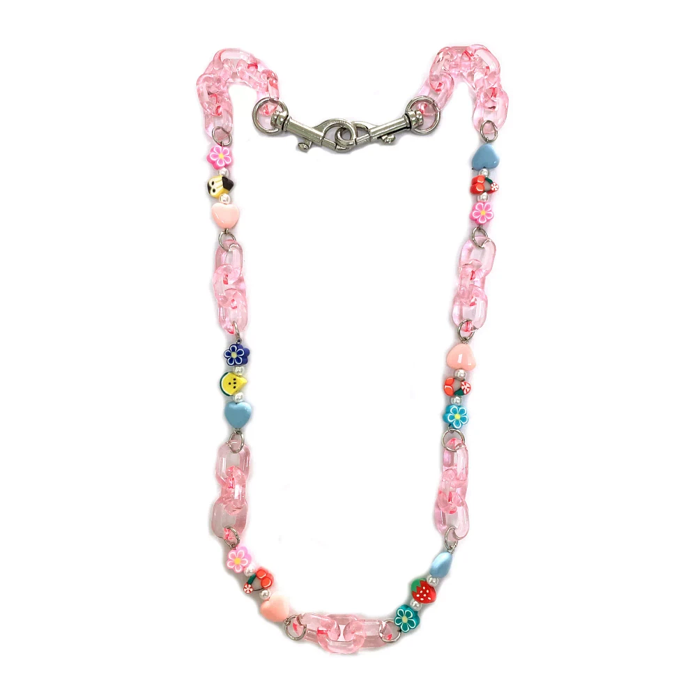 Flower Beaded Wallet Chain