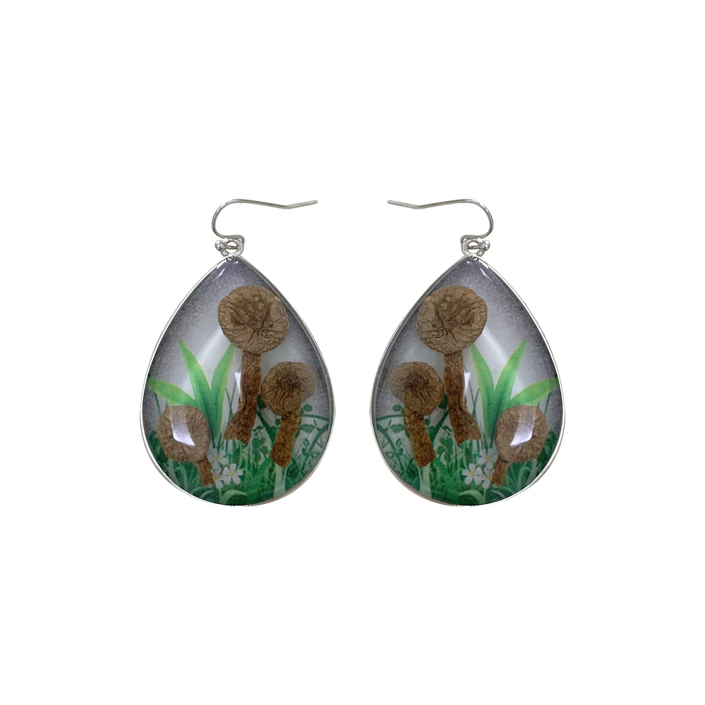 Mushroom Terrarium Dangle Earrings