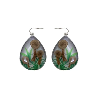 Mushroom Terrarium Dangle Earrings
