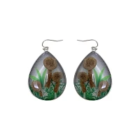 Mushroom Terrarium Dangle Earrings