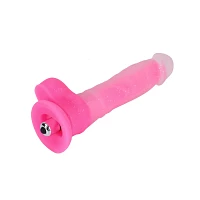 Glow in the Dark Glitter & Glow Waterproof Pink Vibrator 8 Inch - Hott Love Extreme