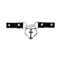 Barbed Wire Heart Choker Necklace