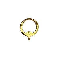 Goldplated Mushroom Hinged Septum Ring - 16 Gauge