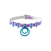 Pastel Purple Double O-Ring Choker Necklace