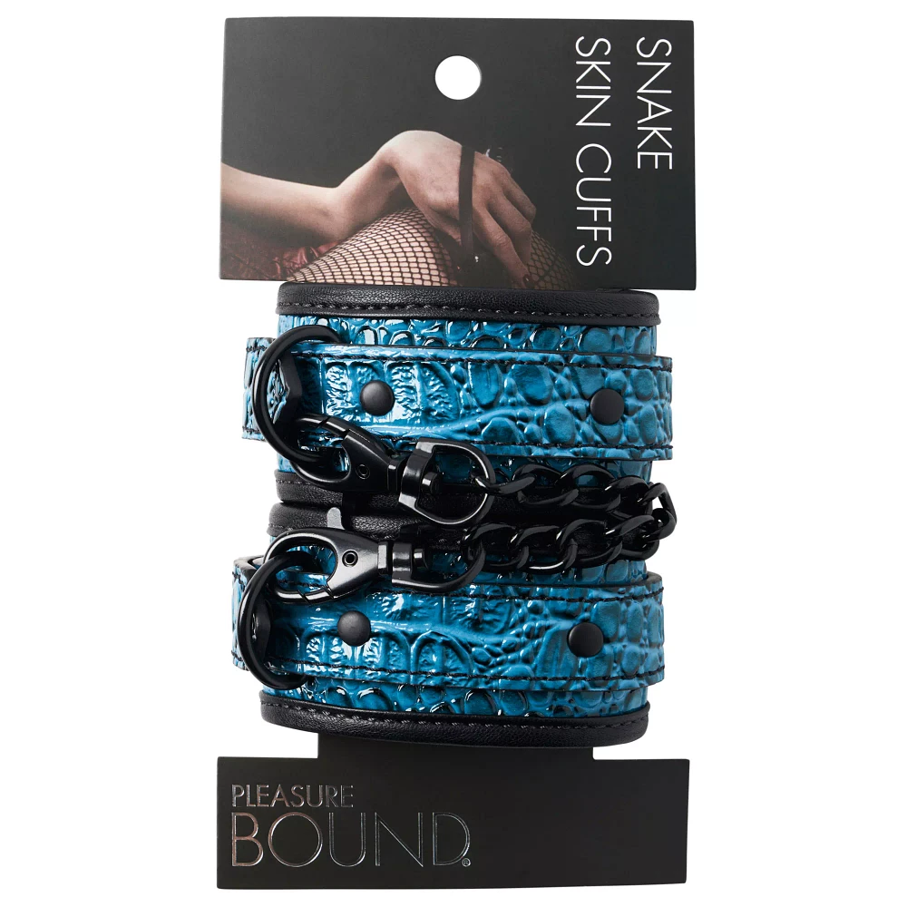 Snake Skin Textured Cuffs - Pleasure Bound