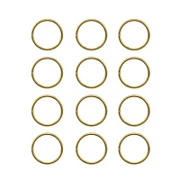 Multi-Pack Goldtone Seamless Hoop Nose Rings 12 Pack