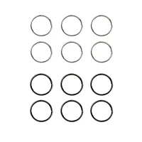 Multi-Pack Silvertone Seamless Hoop Nose Rings Pack