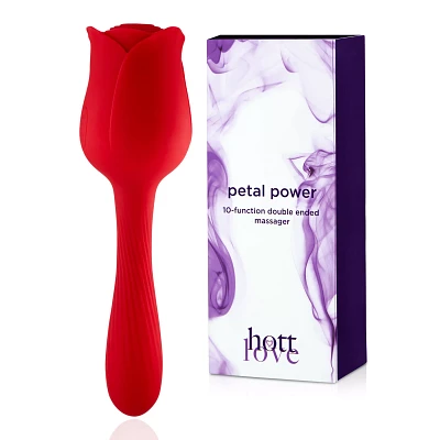 Petal Power 10-Function Rechargeable Double Ended Massager 5 Inch - Hott Love