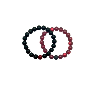 Red and Black Distance Bracelets - 2 Pack