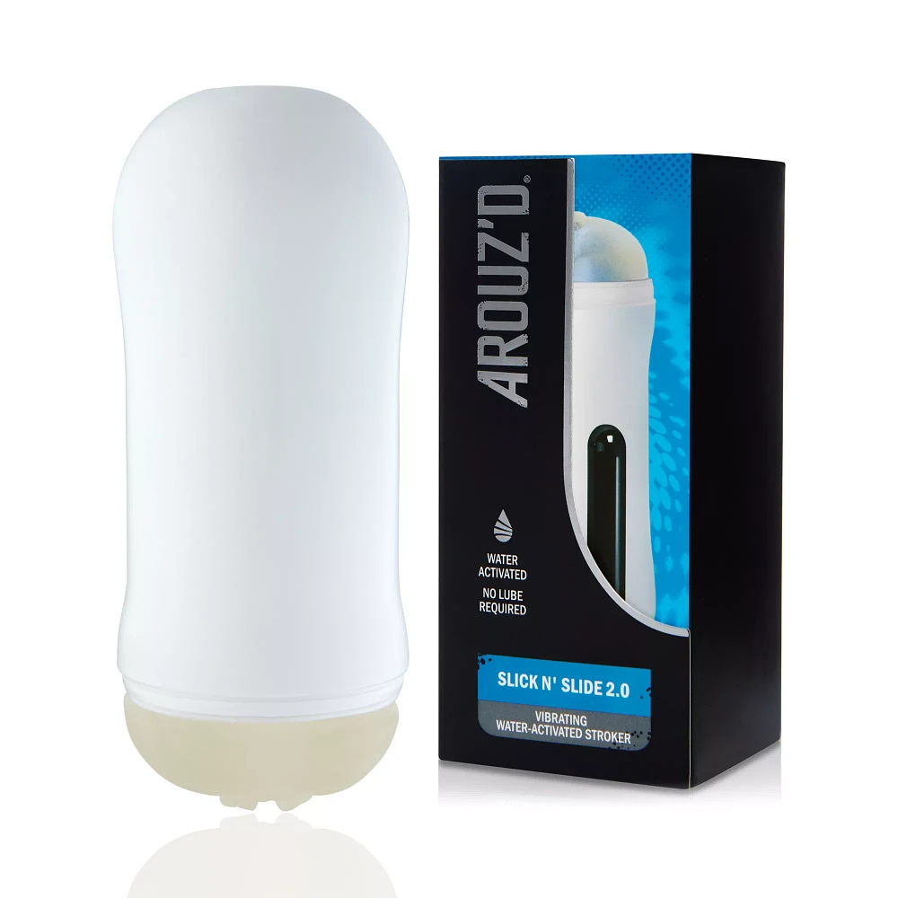 Slick N' Slide 2.0 Waterproof Vibrating Stroker - Arouz'd