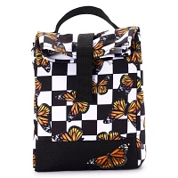 Checkered Butterfly Roll Top Lunch Box